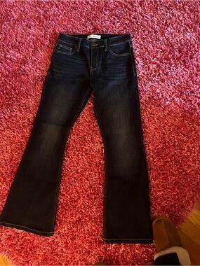 KanCan Dark Navy Flared Leg Jeans